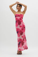 Letting Go Tie-Up Back Maxi Dress Red