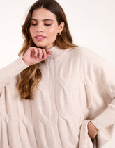 Stand Neck Big Cable Jumper