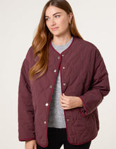 Button Front Quilted Jacket