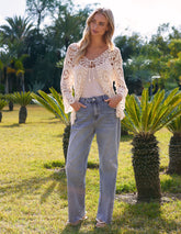 Broidery Side Detail Jeans