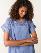Lace Pattern Cotton Top