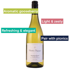 Reserve Wines Kate says: Chatelain-Desjacques, Sauvignon Blanc IGP. 2020. Nots: Aromatic goosberry, light & zesty, refreshing & elegant, pair with picnics