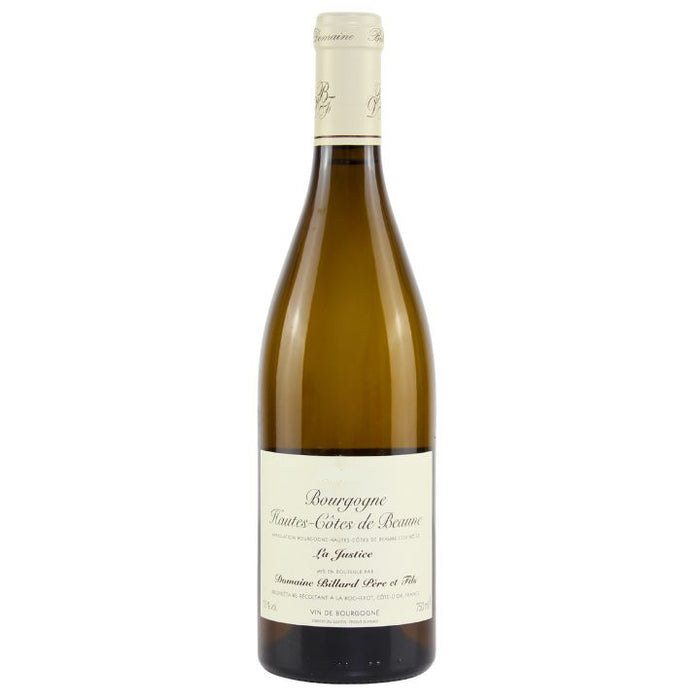 Bottle of Dom. Billard, Bourgogne Hautes Cotes de Beaune La Justice Blanc 2024 wine.