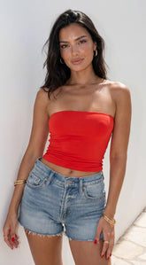 Mila Tube Top - Red