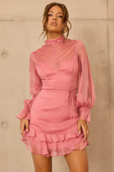Look Into The Sun Mini Dress - Blush