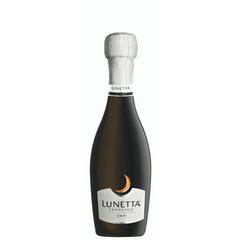 A bottle of Lunetta Prosecco Spumante Brut NV with a capacity of 20cl. The bottle is upright and has a white label with the brand name 'Lunetta' displayed prominently.