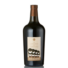 A bottle of Mora & Memo Cannonau di Sardegna wine with a label that includes the brand name and 'Nau Cannonau di Sardegna 2022'.