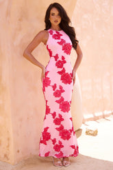 Siren Maxi Dress - Hot Pink