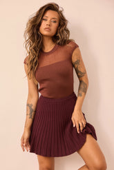 Starlit Dreams Knit Top - Chocolate