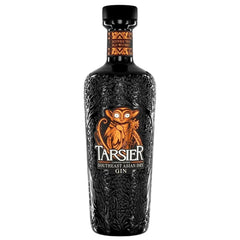 Bottle of Tarsier Southeast Asian Dry Gin on a white background