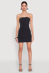 Ribbed Knit Mineral Wash Tube Dress
