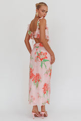 Second Chances Ruffle Trim Maxi Dress Lily Orange