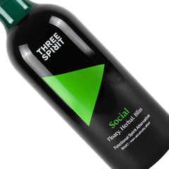 Bottle of 'Three Spirits Social' on a white background
